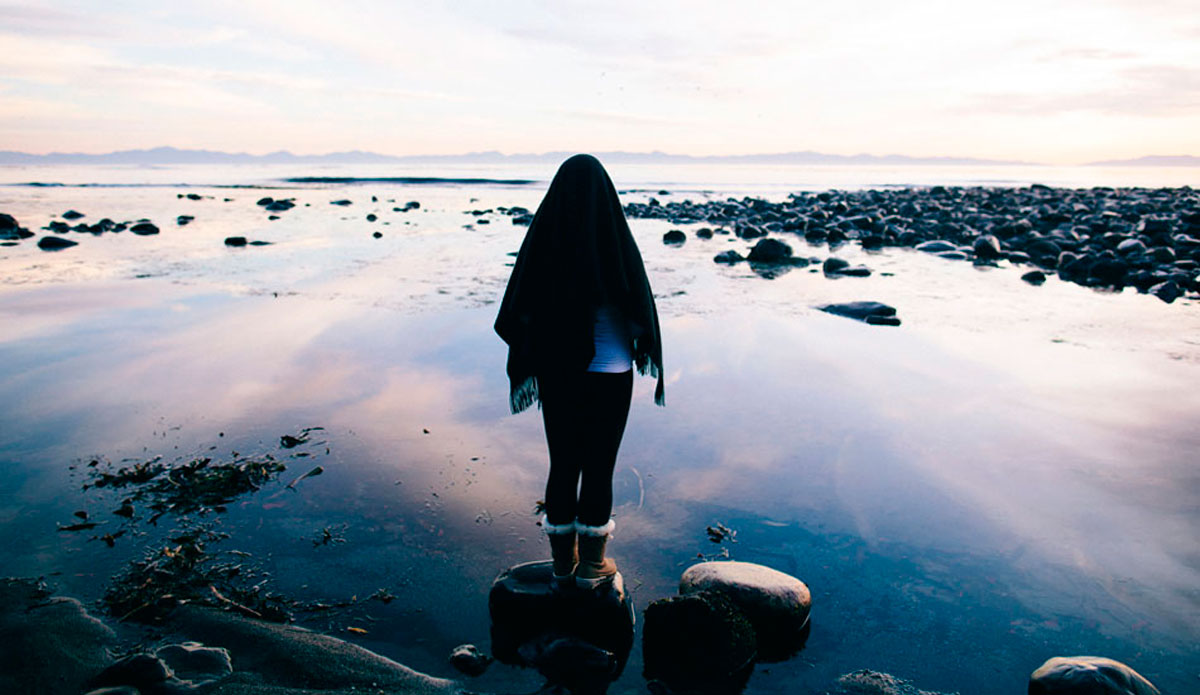 A look back across a mirrored ocean from Canada to the States. Photo: <a href=\"https://www.gaz-art.com/\">Gary Parker</a>