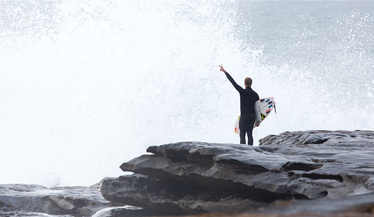 Jamie O\'Brien celebrating Ours. Photo: <a href=\"https://www.redbullcapefear.com/\"> Red Bull</a>