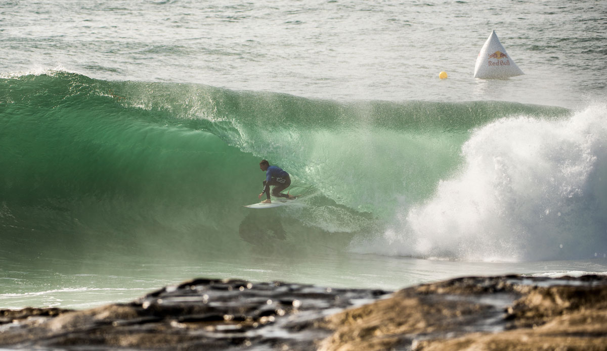 Ian Walsh, dodging a heavy one. Photo: <a href=\"https://www.redbullcapefear.com/\"> Red Bull</a>