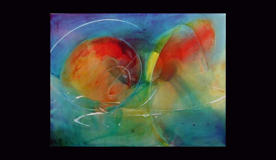 Aurora, acrylic on canvas. Image: <a href=\"https://fionableugallery.com/\">Chase</a></em></strong>