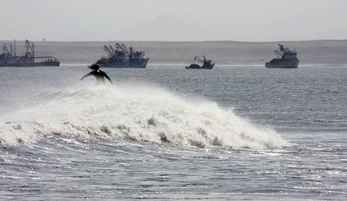 When it\'s on, you can ride all the way into the fishing port of Puerto Malabrigo.