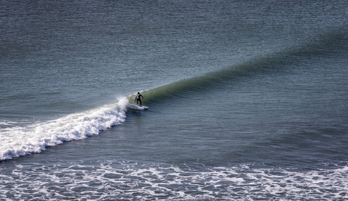 Sliding down the line.