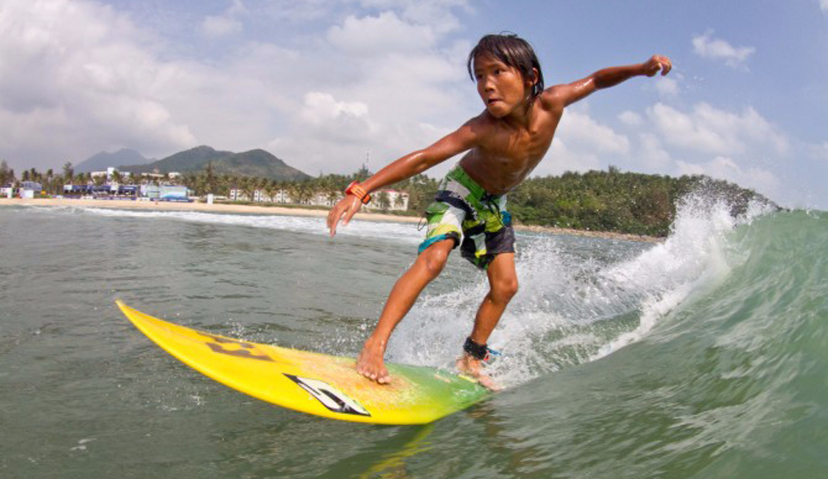 Alex the Chinese super grommie. Photo: Andrew Carruthers