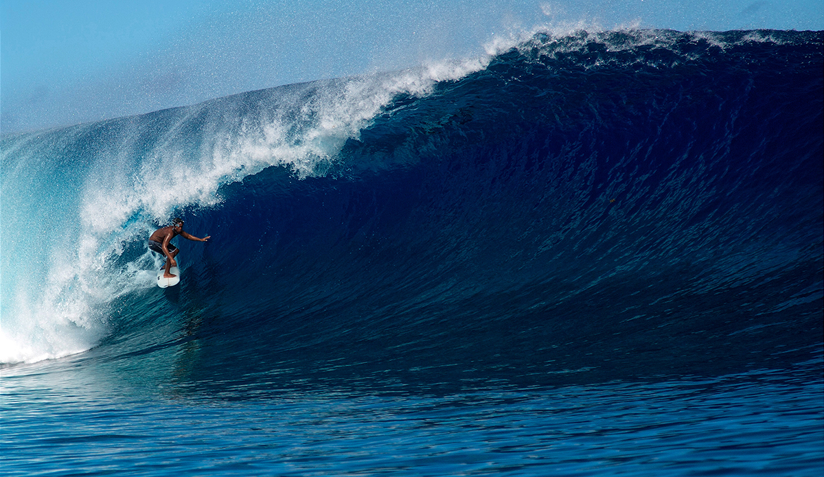 Matehau Tetopata in his garden. Photo: Romauld Piquet