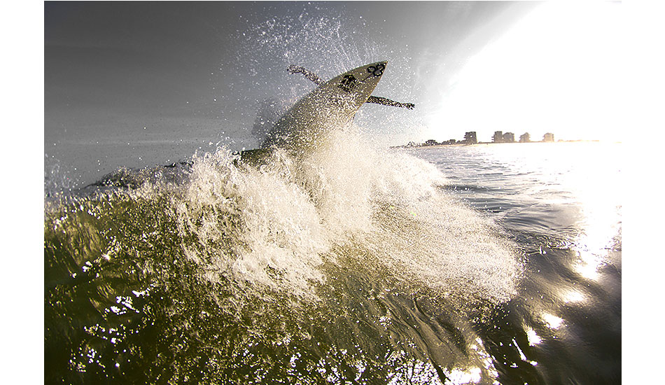 OBX 2013: When you mix water, afternoon lighting, and aggressive surfing, you get something like this. Pictured: Joe Cheshire. Photo: <a href=\"https://www.chrisfrickphotography.com/\" target=_blank>Chris Frick</a>.
