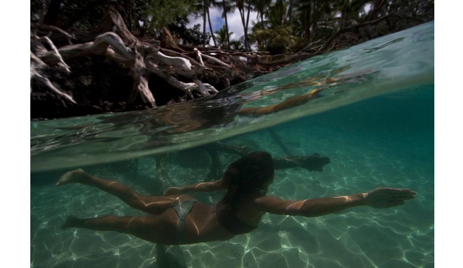 I love doing these 50/50 shots because although they\'re challenging, when a good one comes out, it\'s gold. I had my wife swim back and forth for hours to get this image. She\'s a fantastic model to shoot with. Photo: <a href=\"https://www.christianlacuestaphotography.com\"> Christian LaCuesta</a>.