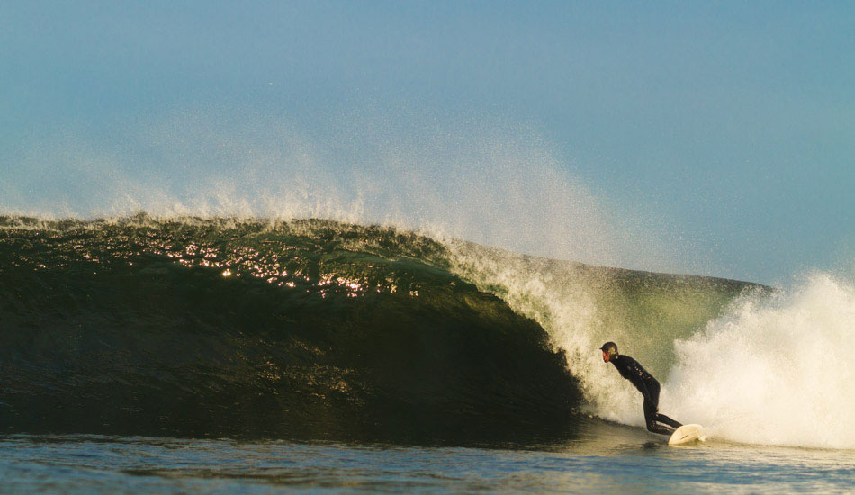 Shawn Zappo lining up the wave of the day in Monmouth County. Photo: <a href=\"https://christor.photoshelter.com/\" target=_blank>Christor Lukasiewicz</a>