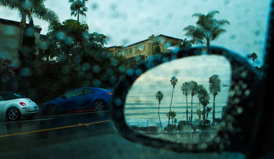 Surf check on a rainy morning dawn patrol at T-Street. Photo: <a href=\"https://christor.photoshelter.com/\" target=_blank>Christor Lukasiewicz</a>