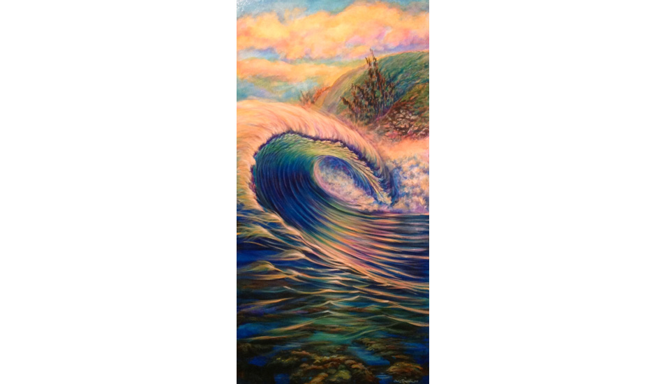 \"The Cave.\" Honolua Bay, Maui. 24\" x 48\". 2013.