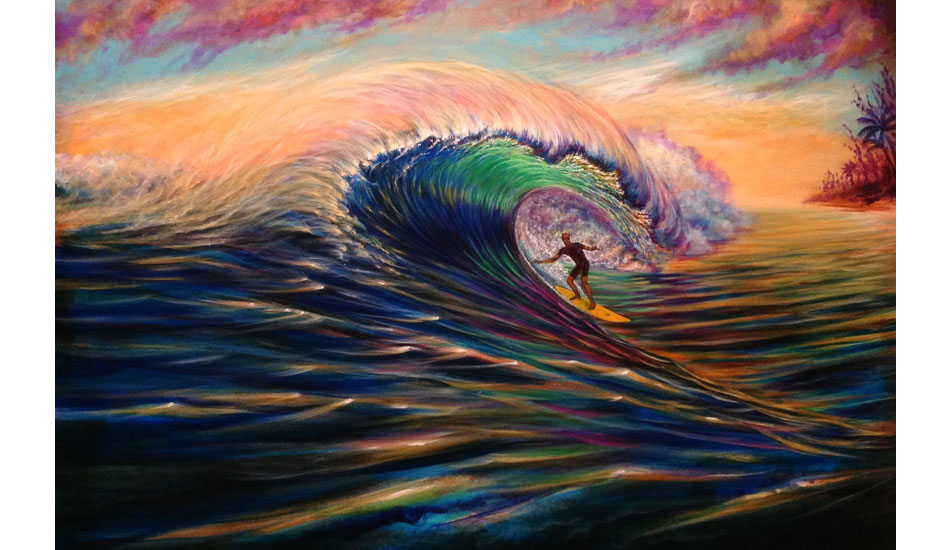 \"Sunset Beach Magic.\" 24\" x 26\". Private commission. 