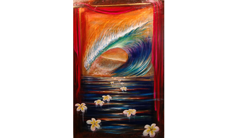 \"Plumerian Dream.\" 24\" x 36\". 2013.