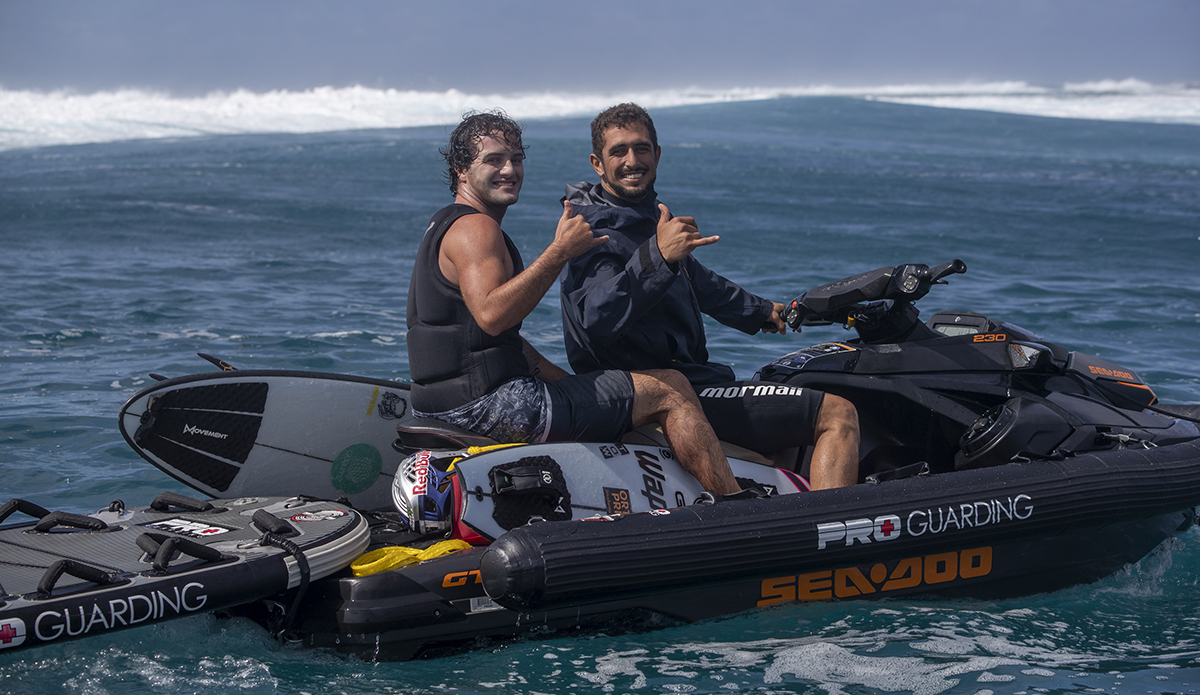 Pedro Calado and Lucas Chumbo set to battle the elements. Photos: Fred Pompermayer