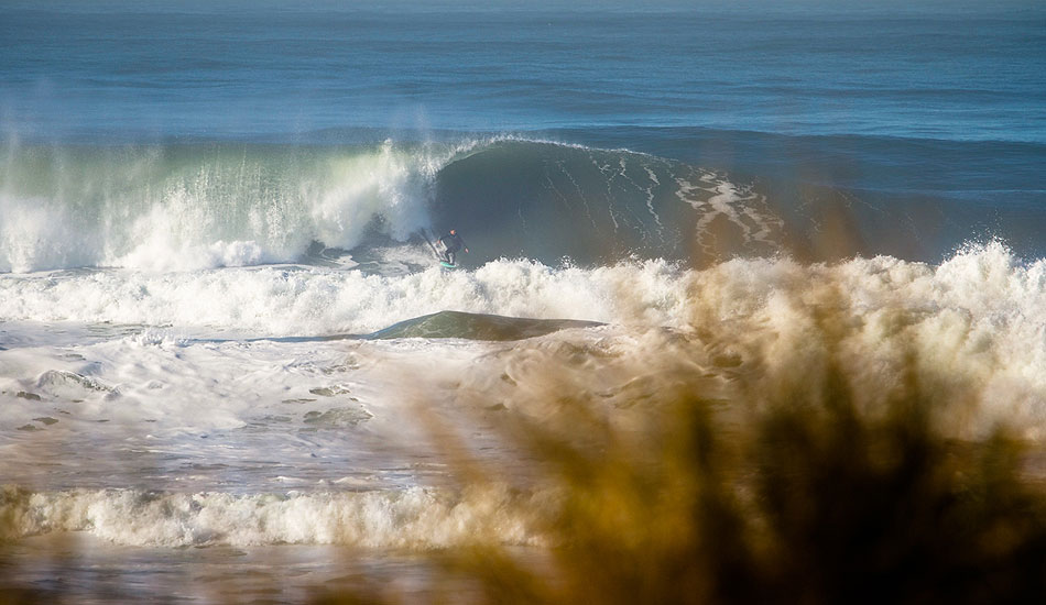 Set waves were putting bottom turns to the test. Dan Malloy, OB SF. Photo:<a href=\"https://www.colinnearman.com\">Colin Nearman</a>