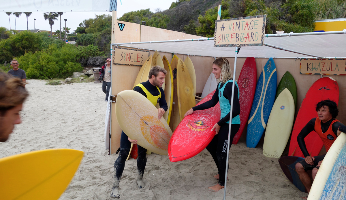 Christian Homan and Noa Deane checking each others\' selection. Photo: Jason Naude