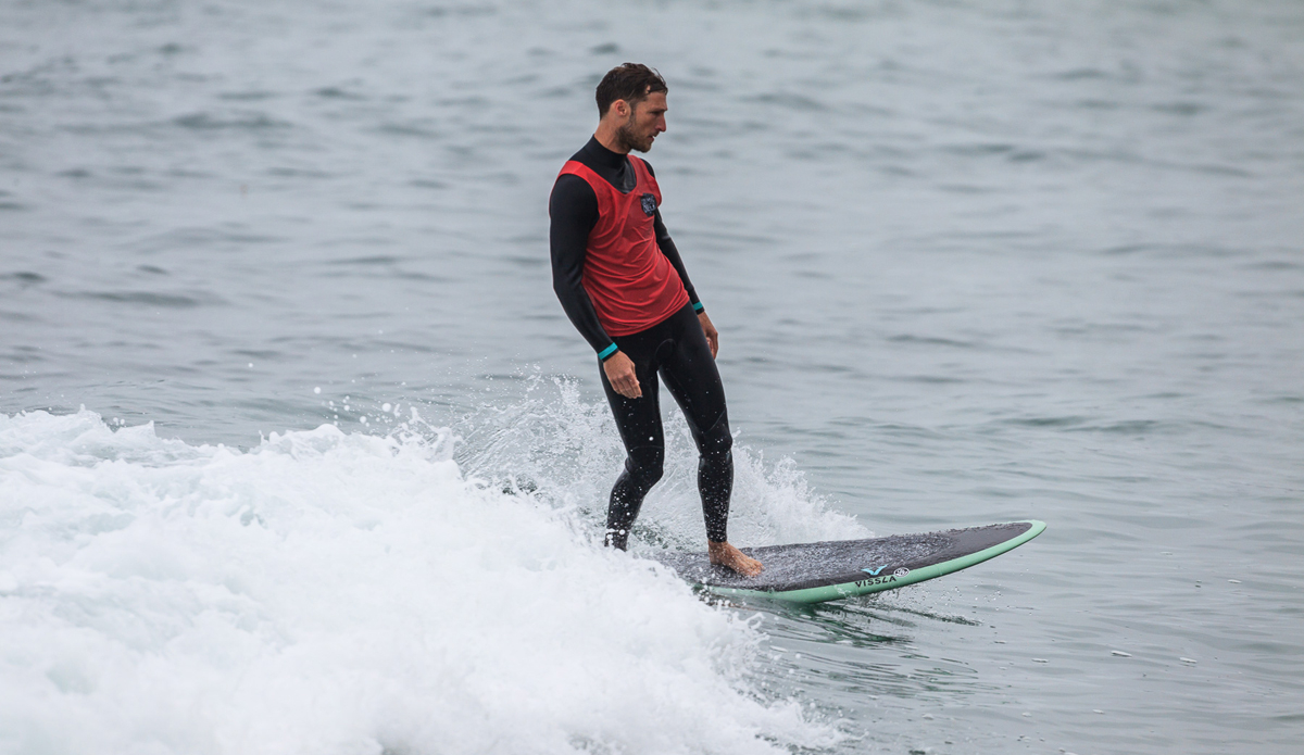 Donald Brink on one of his own shapes. Photo: Miah Klein