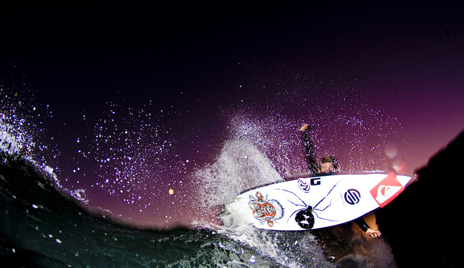 It was practically dark when Kyle Buthman did this turn.  Sometimes it\'s the very last bit of color in the sky that makes shooting flash worth it. Photo:<a href=\"https://www.ryancraigphotography.com\" target=_blank>Ryan Craig</a>