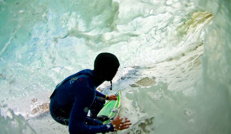 You never really see closeouts in magazines, but every surfer has been there.  On this occasion, Matt Myers was pulling into some seriously ugly waves, this being probably the worst.  The fact that he hasn\'t jumped off his board yet and that he even went on a frothy wave like this makes me smile. Photo:<a href=\"https://www.ryancraigphotography.com\" target=_blank>Ryan Craig</a> 