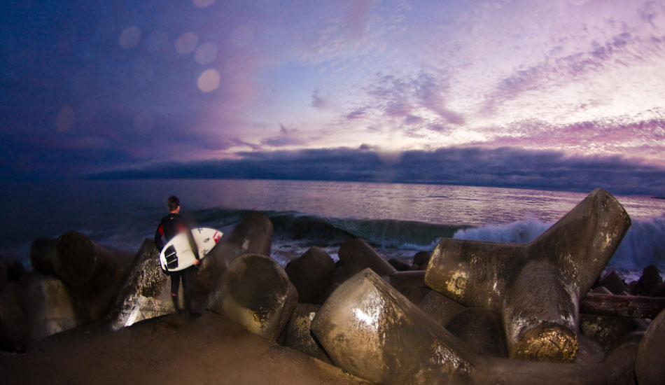 Peter Mel watching the last set of the day at the Santa Cruz Harbor mouth.  I had a few water spots on the housing but needed to snap a few for the memory bank. Photo:<a href=\"https://www.ryancraigphotography.com\" target=_blank>Ryan Craig</a>