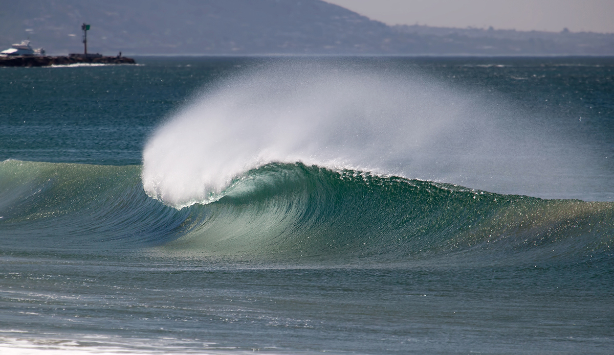 This particular area is usually lined up. However, on this day, empty A-frames were
were exploding up and down the beach.  Photo: <a href=\"https://craiglarsonimaging.com/\">Craig Larson</a>