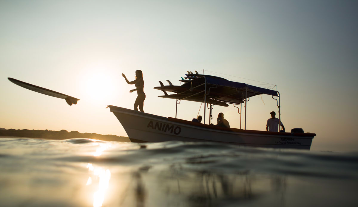 Team Fun en route to find some warm water peelers.  Photo: Peterson