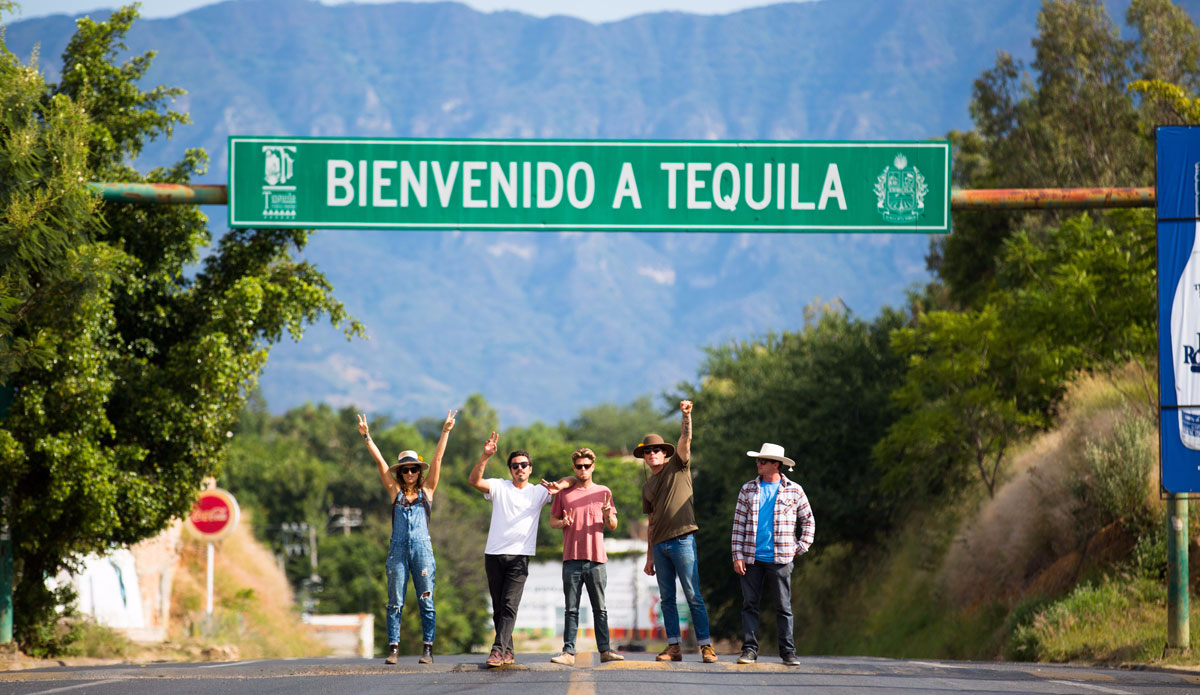 After three days of surfing, drinking and a dropping swell, the crew journeyed to the city of Tequila to discover how and where tequila actually originated. Not many know that there is a town actually called Tequila, but it\'s only three hours inland from Sayulita, or a 45-minute drive from Guadalajara.  When you arrive it is a totally different temperature than on the coast.  It feels like you’re in the Napa Valley–  warm, with a slightly damp, yet subtle lushness in the air. Photo: Soens