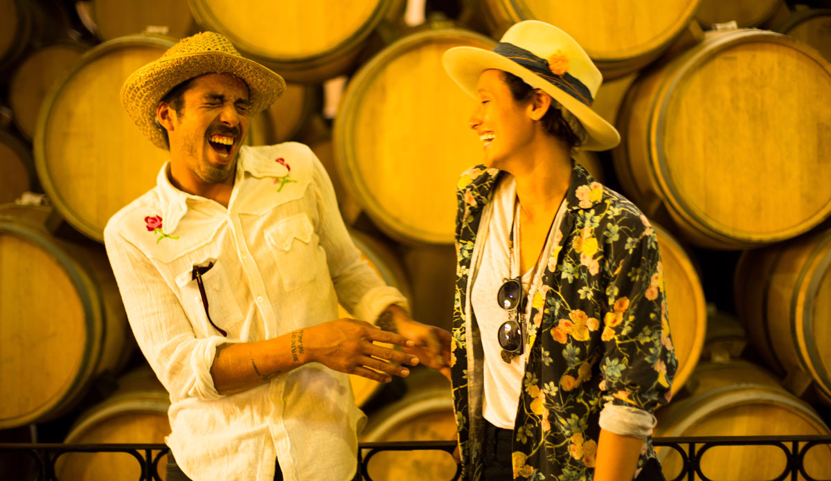 Who\'s happy to be at the distillery? These two are. Photo: Soens