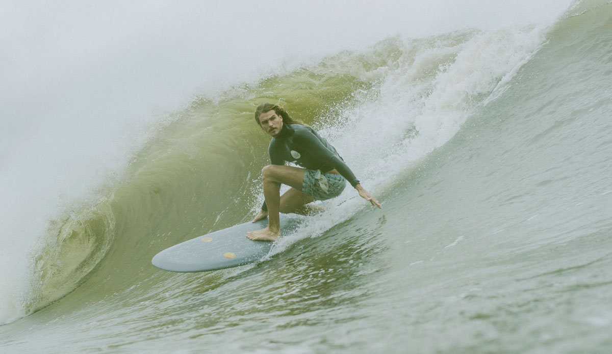 Mitch Surman gracefully pulling his single fin into position. Photo: <a href=\"https://www.instagram.com/rubbedthelamp\"> Warwick Gow</a>