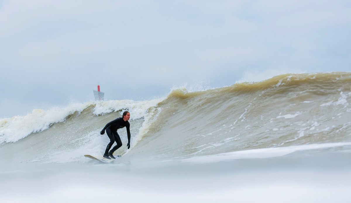 There’s a huge scene with many female surfers and they surf really well. I’ve seen more surfer girls in this small country than in mine! Photo: Damian Davila