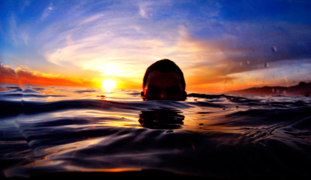 Messing around with no waves at sunset. Photo: <a href=\"https://instagram.com/danny_nieves\"> Danny Nieves</a>