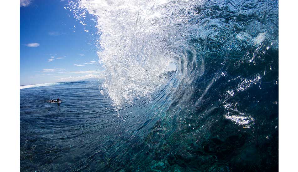 This is Wilkes Pass, one of the right-handers in Fiji. This day was perfect – it was super glassy and we were the only boat here. Photo: <a href=\"https://www.davenilsenphotography.com/\">Dave Nilsen</a>