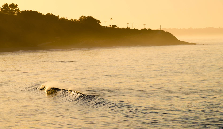 Tangerine Line - As a swell approaches, this eager line comes to greet the beach. Photo: David Zymkowitz