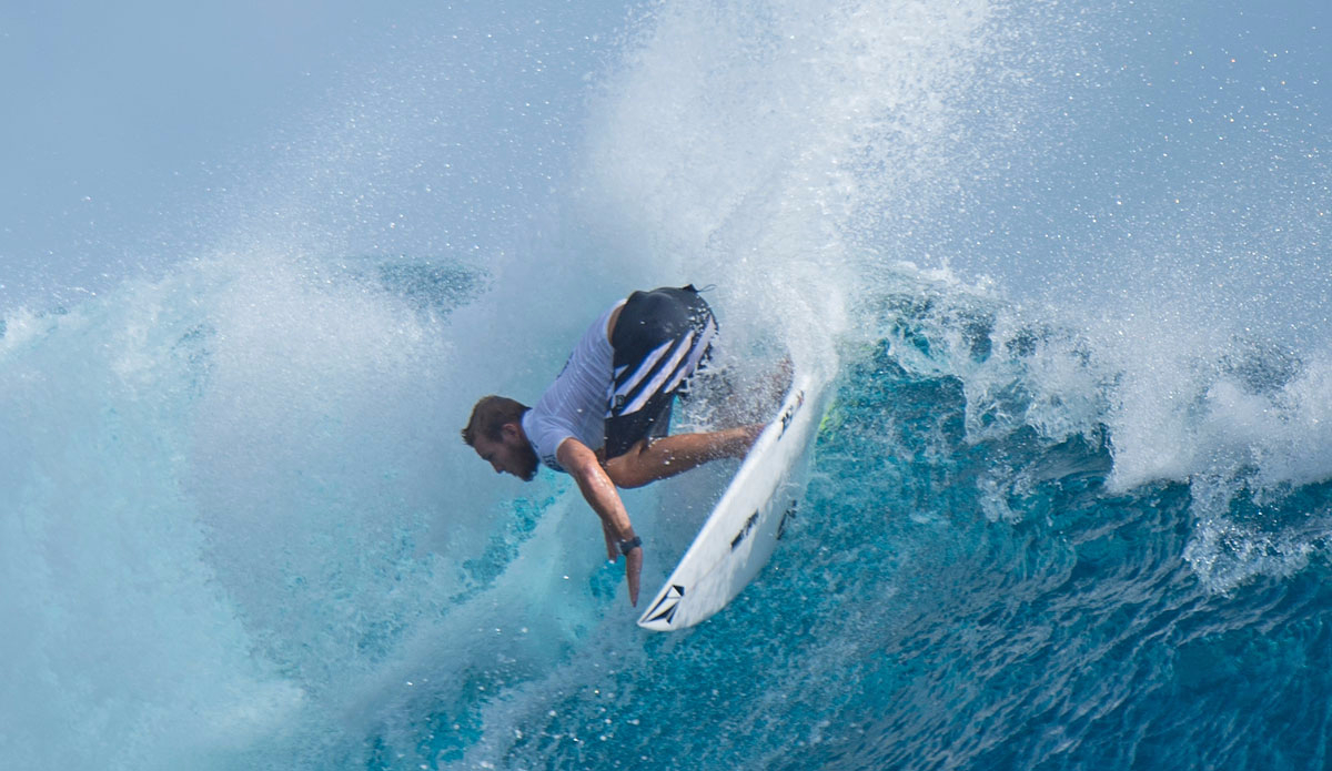 Dusty Payne finished 3rd in his Round 1 heat at the Fiji Pro and now goes into elimination Round 2 Photo: <a href=\"https://www.worldsurfleague.com/\">WSL/Robertson</a>