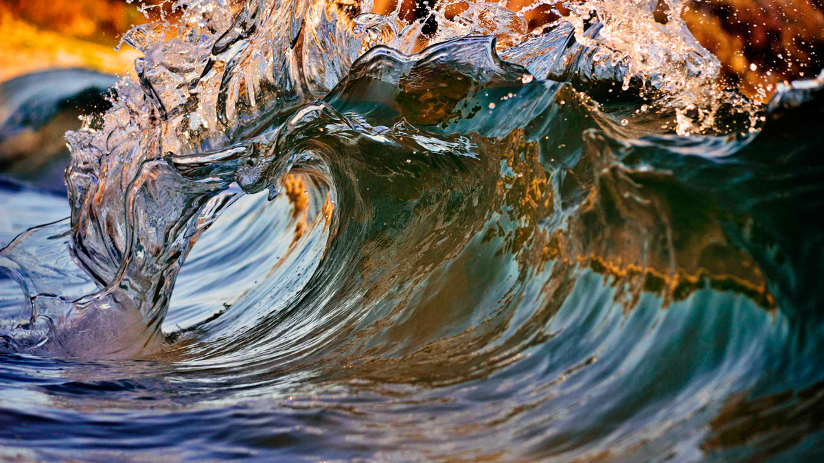 The morning sun reflecting on the waters surface added to capturing  the anger of this eight inch wave. Photo: <a href=\"https://debmwaveart.webs.com/\">Deb Morris</a>
