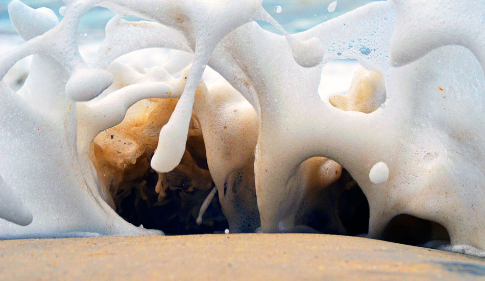 Looking down the throat of a foamy. Photo: <a href=\"https://www.debmwaveart.webs.com/\" target=_blank>Deb Morris</a>.