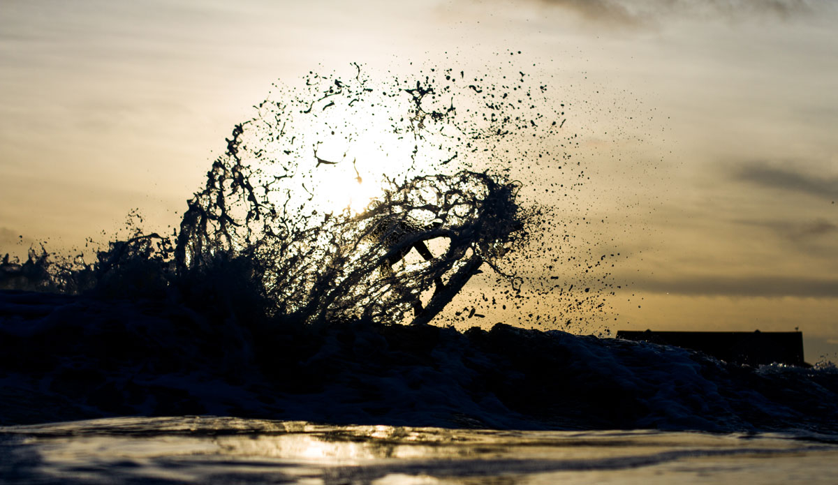 Unknown surfer at sunset in Belmar. Sunset will always be my favorite time to shoot on the East Coast. Photo: <a href=\"https://www.hunterdenicolaphoto.com/\"> Hunter Denicola</a>