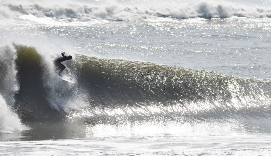 Brendan Petticrew knows a thing or two about swell forecasts and sandbars. Right place, right time. Photo: <a href=\"https://domdentephoto.bigcartel.com/\">Dom Dente</a>
