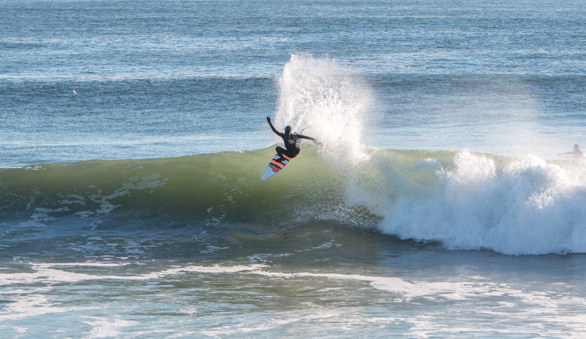 Tom Petriken: This morning provided perfect shoulders and negative tempatures separating the men from the boys.  Only the most dedicated to their craft surfed this morning. Photo: <a href=\"https://DonCooperPhotography.zenfolio.com\">Don Cooper</a>