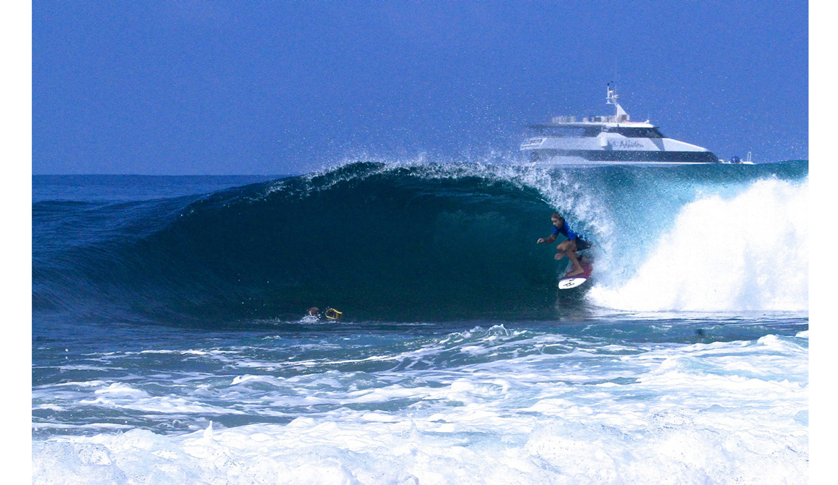 This was my favorite surf spot on this trip. It\'s called Piggy Banks: super shallow little right tubes... always fun. Photo: <a href=\"https://www.mentawaiislands.com/\">Kandui Resort</a>