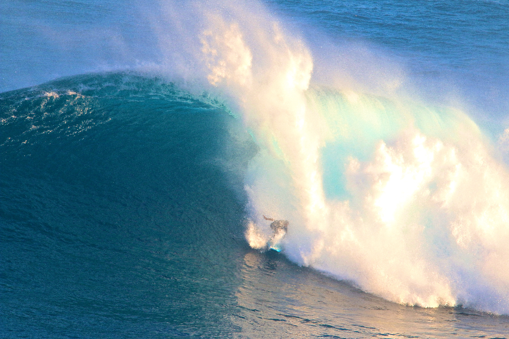 Mark Healey looking for the barrel.
