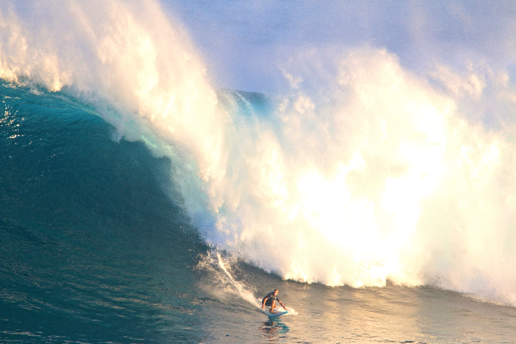 Mark Healey on a morning Peahi beauty.