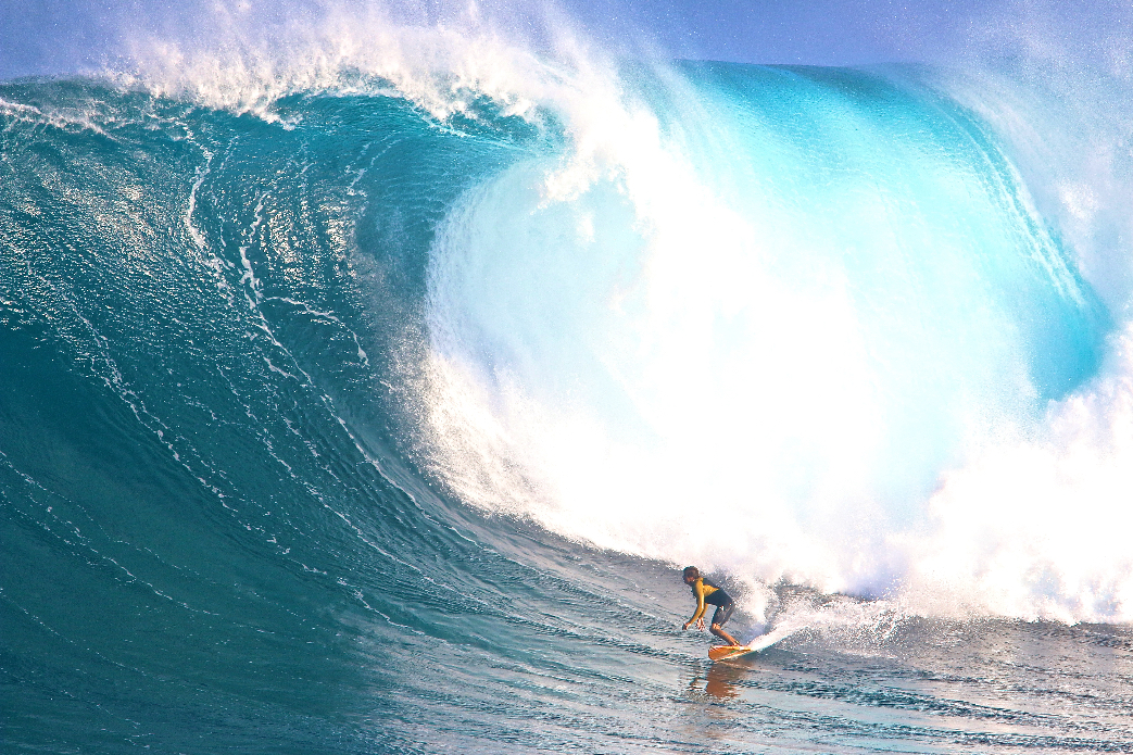 Maui boy Albee Layer always a Peahi standout.