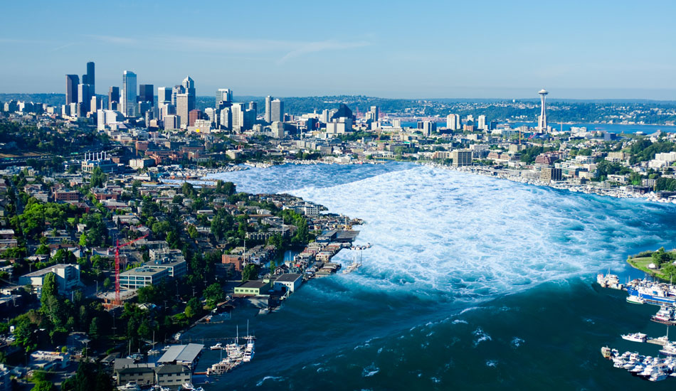 Hopefully this never comes to fruition. Seattle, inundated. Photo: <a href=\"https://seandavey.com/\" target=_blank>Sean Davey</a>