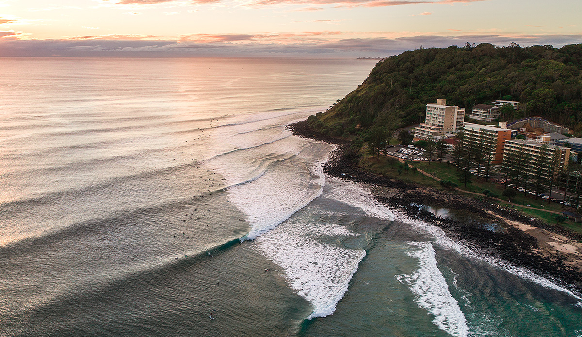 An aerial of Burleigh Heads. Photo: <a href=\"https://www.instagram.com/dylan_brayshaw/\">Dylan Brayshaw </a>