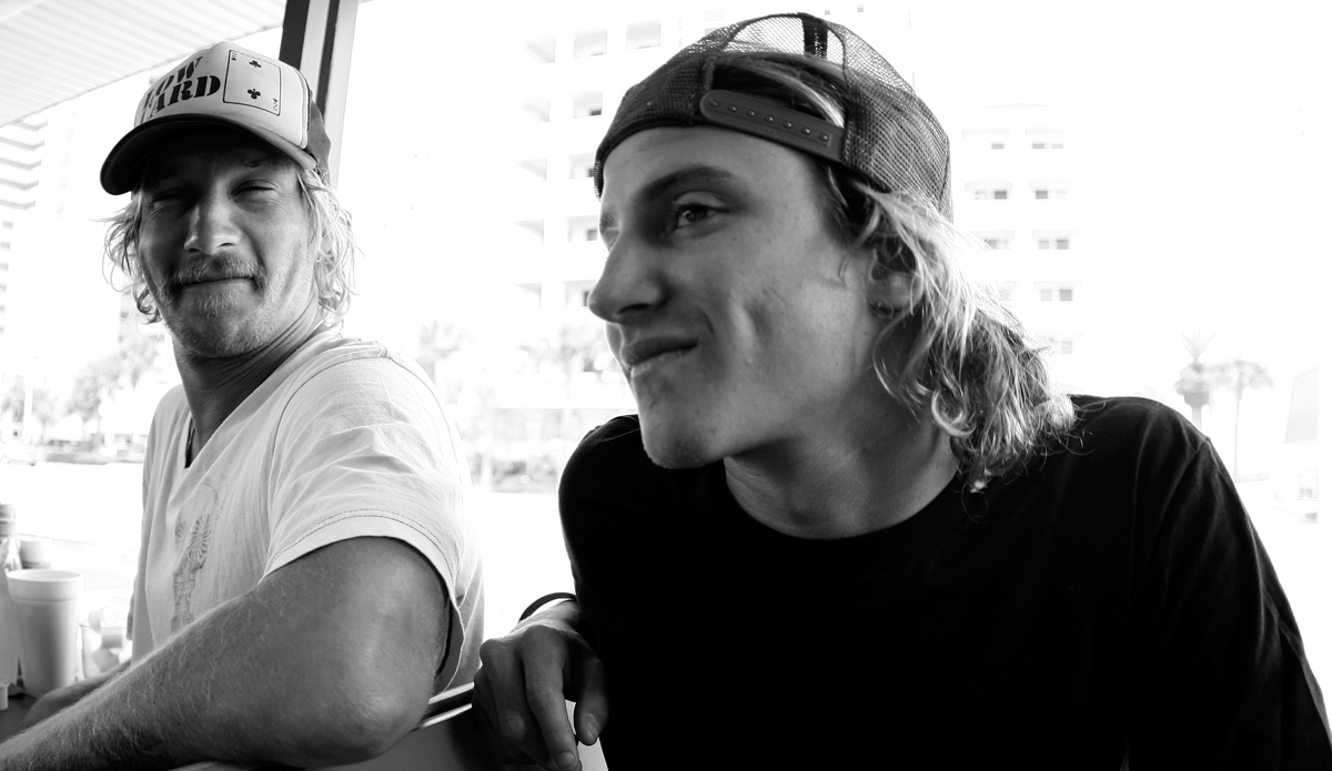 Billy Hume and Alex Gray. Two of my favorite travel partners. Daytona Beach, FL. Photo: <a href=\"https://www.ruddyphoto.com/\"> Patrick Ruddy</a>