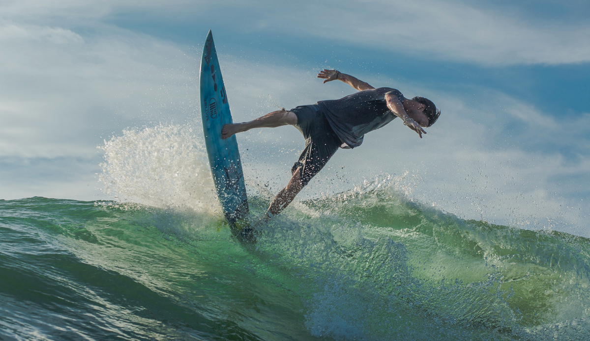 1 of 3 Photographer Dave Sieczkiewicz getting up close and personal with Jeffrey\'s backside rotation.