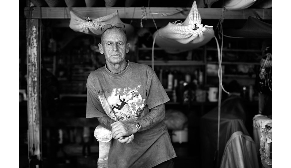 Don Alcroft, a Torquay legend, photographed at his home. I could have spent a few days listening to his stories from back in the day. Photo: <a href=\"https://edsloanephoto.com/\">Ed Sloane</a>