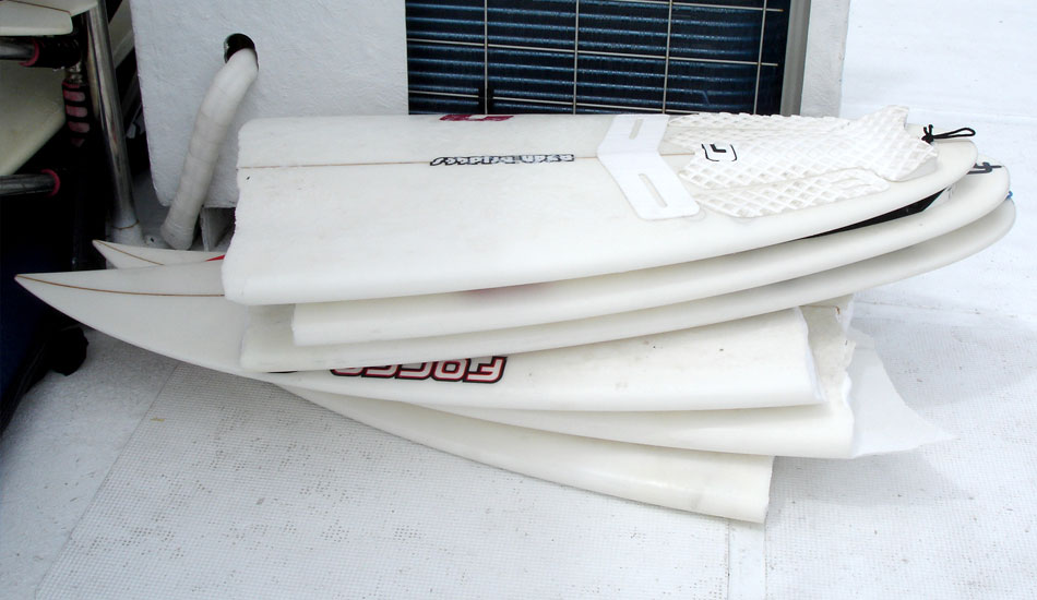 While we don’t participate in drag racing and tree lopping, the wrath of the PU surfboard on the environment is a monkey on the back of the modern day surfer eco warrior. Photo: <a href=\"https://killvan.com/\" target=_blank>Jay Killvan</a>