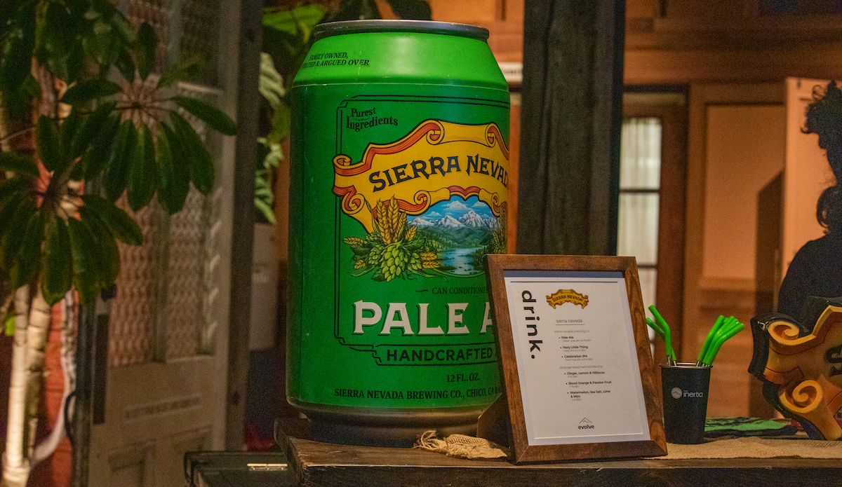 Sierra Nevada showed up with cases of Pale Ale, Celebration IPA, and their new Strainge Beast hard kombuchas. Photo: Megan Youngblood