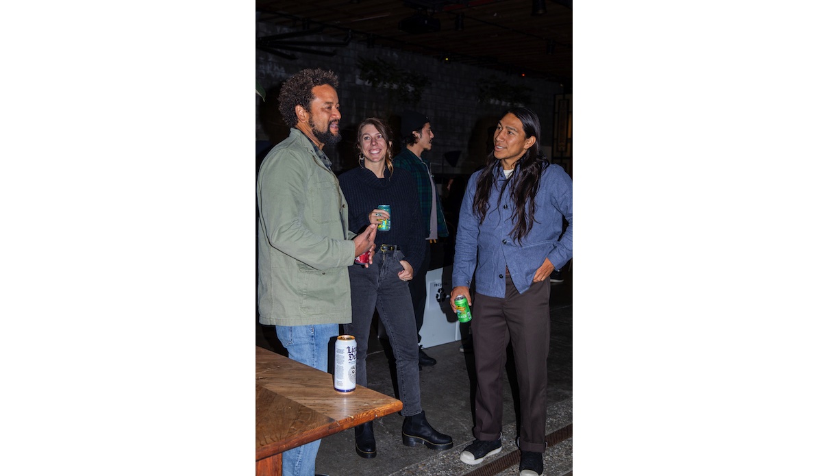 Mario and Kat of Un Mar de Colores chat with Kindhumans founder Justin Wilkenfeld before their panel. Photo: Megan Youngblood