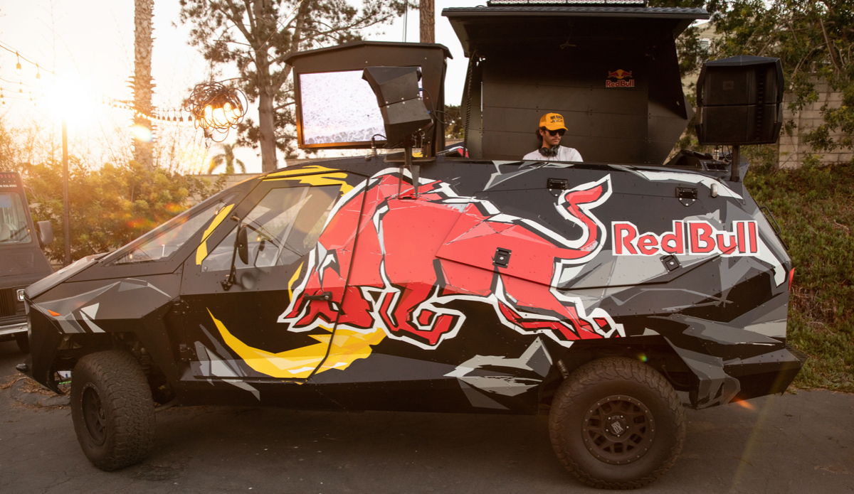 Red Bull rolled up in this mobile fiesta mobile. Photo: <a href=\"https://www.instagram.com/aikersss/\">Aika Lau</a>